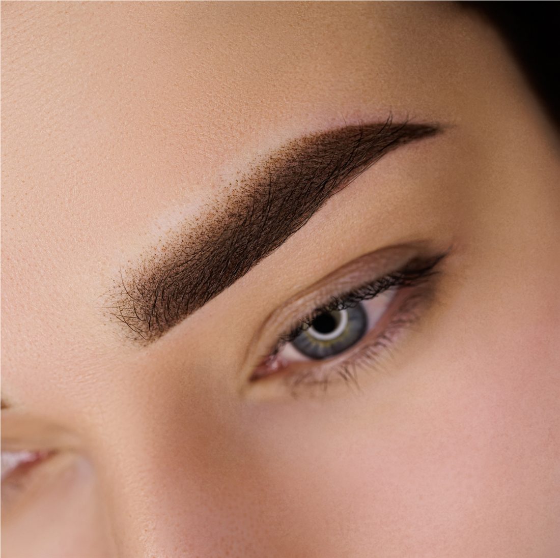 Ombre brow permanent makeup result